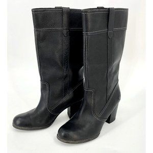 Timberland Waterproof Rudston Earthkeeper Women's Black Leather Boots Sz 8.5